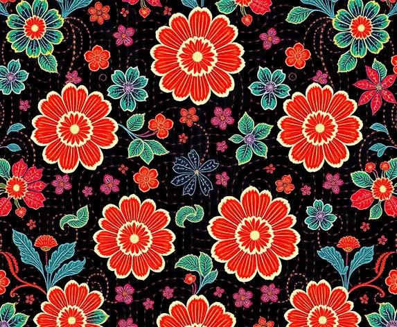 ryukyu bingata pattern textile