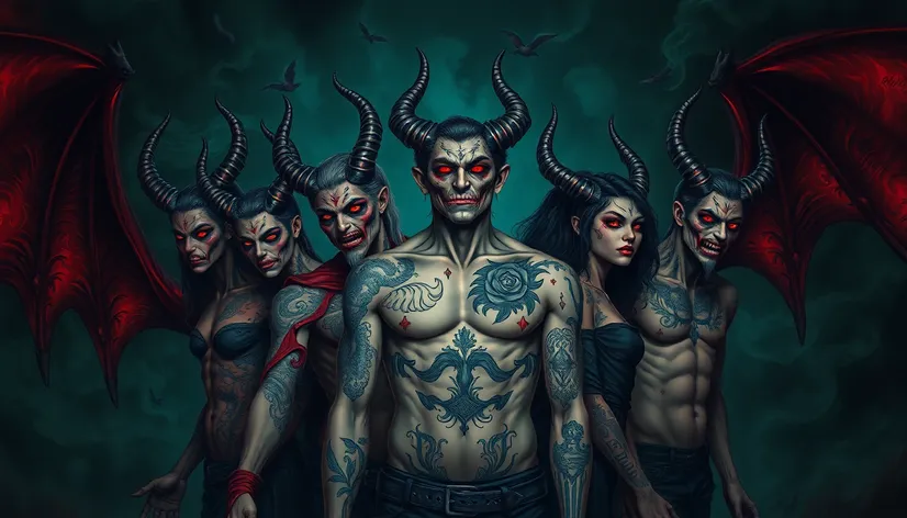 tatted up people demons