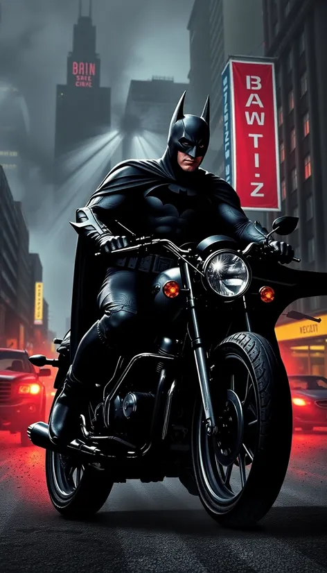 batman riding a motorcycle