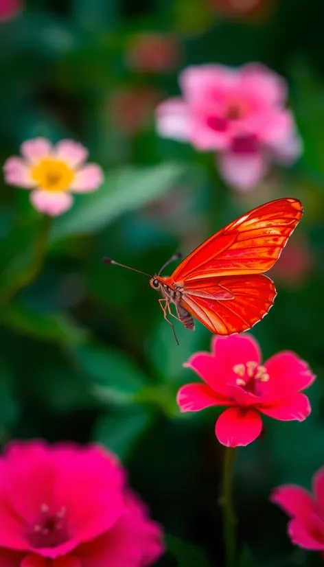 butterfly in red