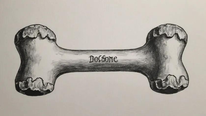 dog bone drawing