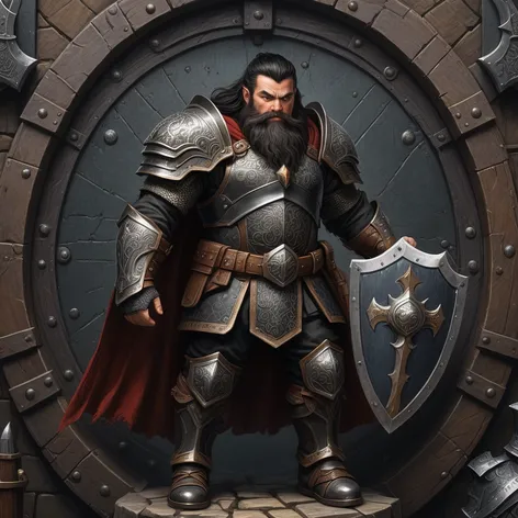 dwarf warrior black hair