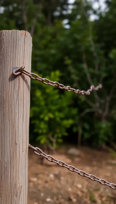 post and chain fence