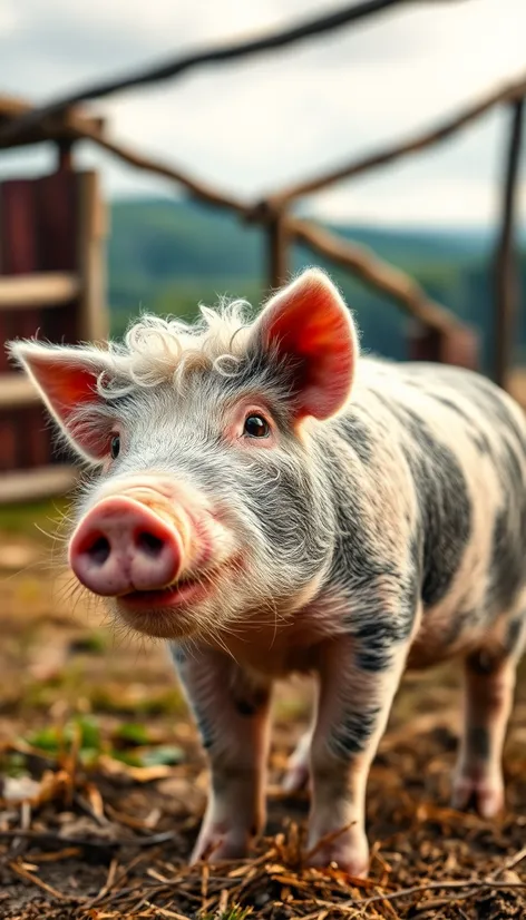 curly haired pig