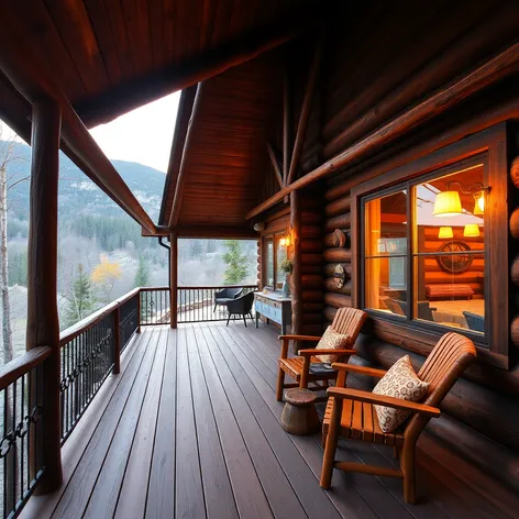 cabin with covered deck