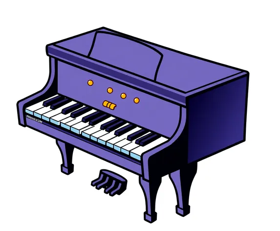 cartoon piano keyboard clipart