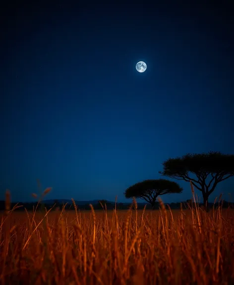 savanna in the night