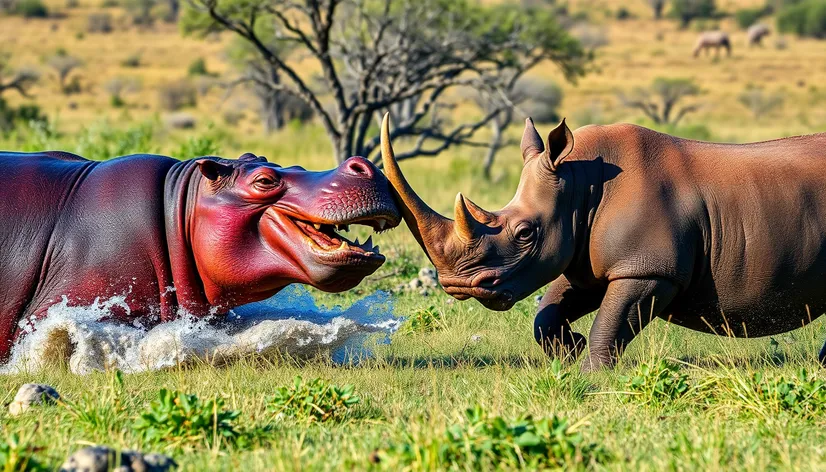 hippo vs rhinoceros