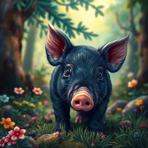 black piglet