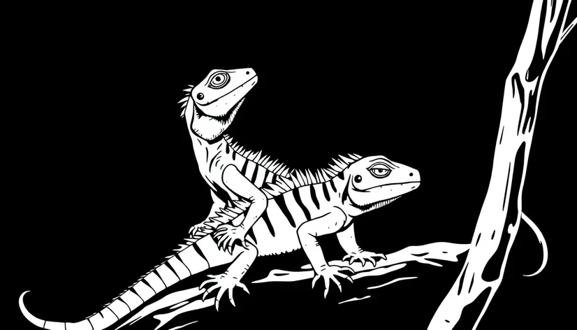 dibujos de iguanas en