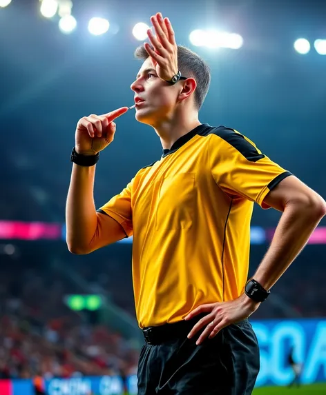 referee blows whistle on