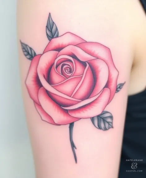 outline rose tattoo