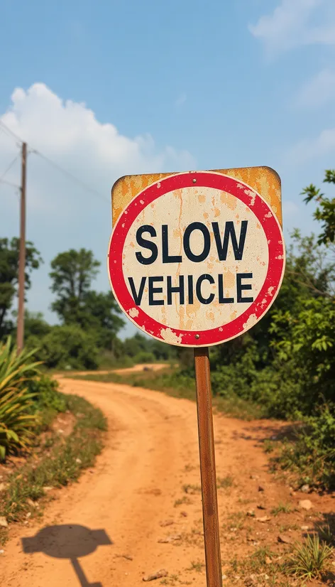 slow vehicle sign