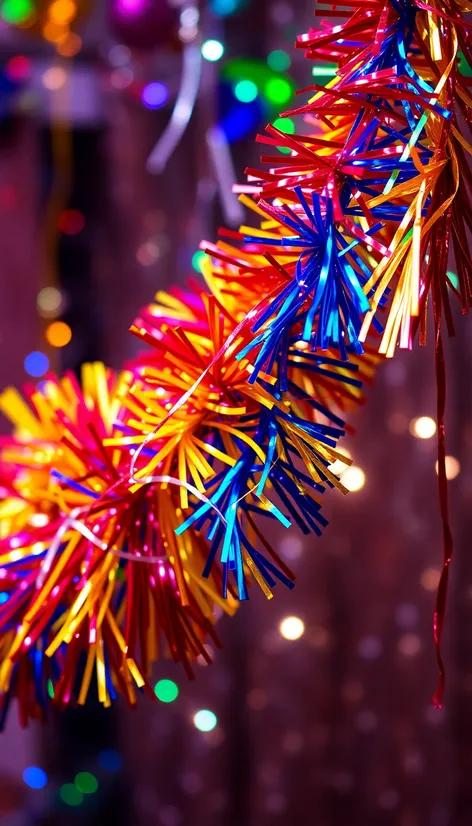 new years tinsel garland