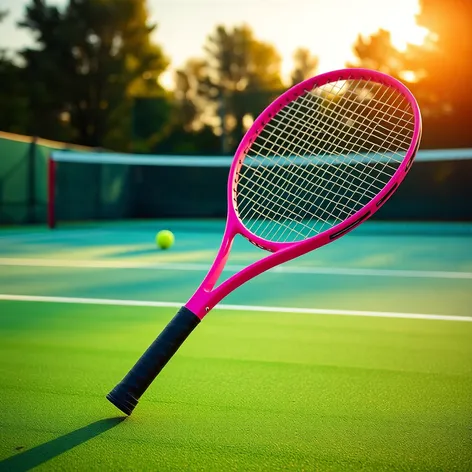 pink tennis racket