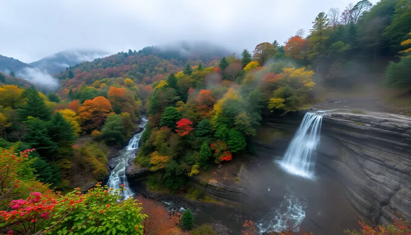 amicalola falls drawing blue