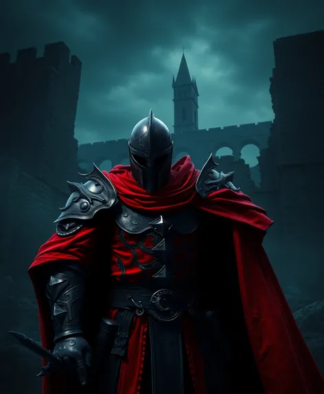 red and black armor