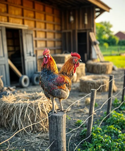 rooster crowing