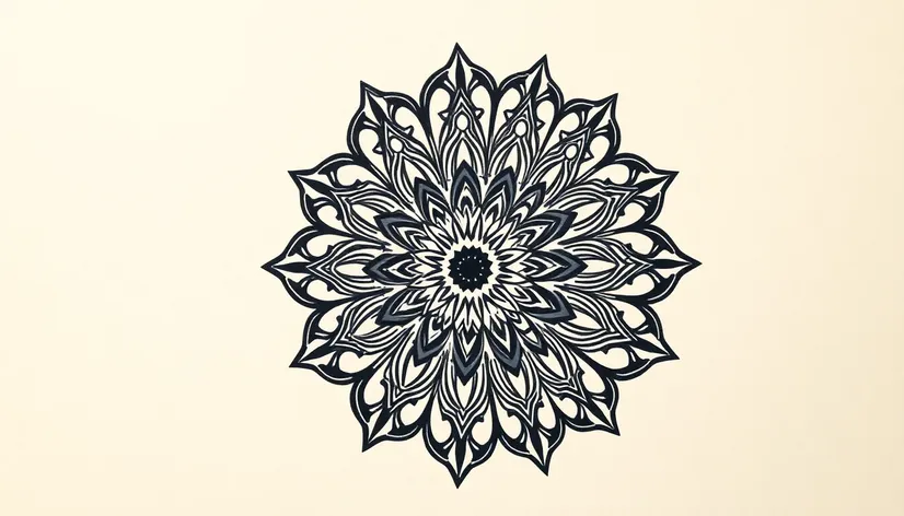 simple mandala tattoo stencil