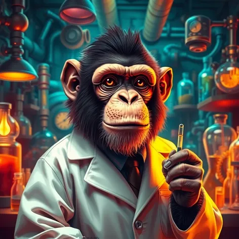 monkey in a lab