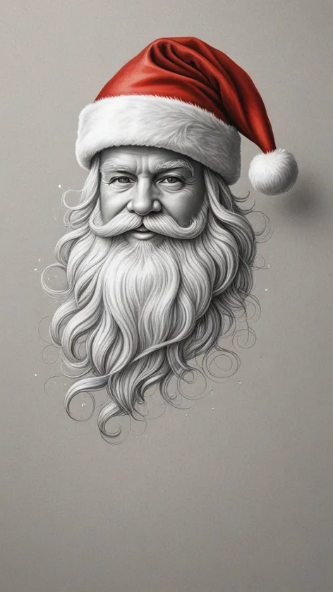 santa hat drawing