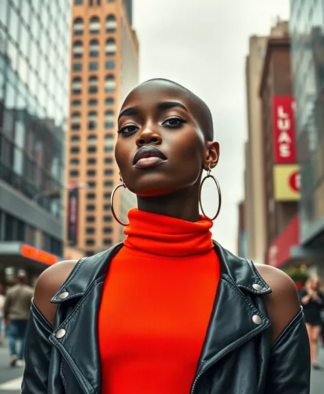 black actresses models bald