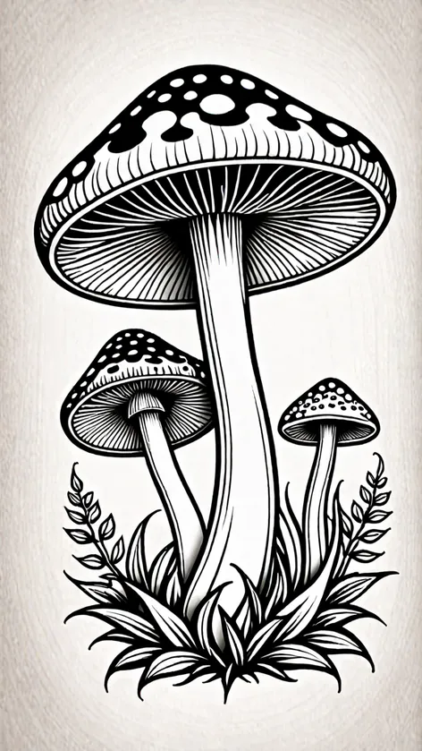 psychedelic mushroom tattoo