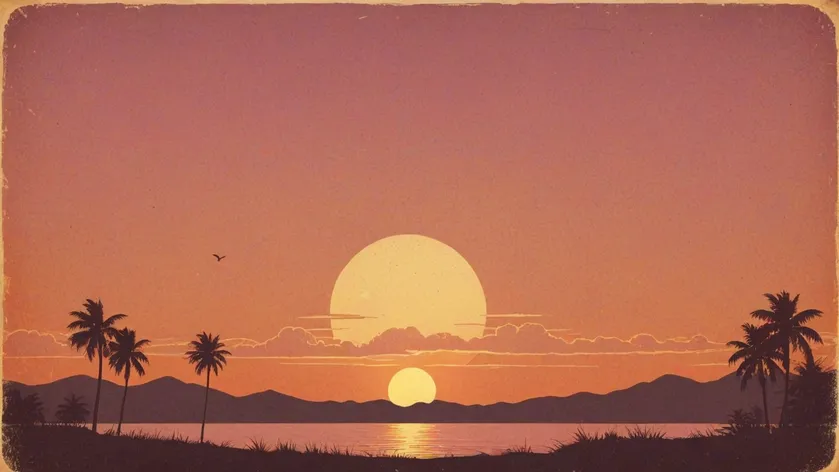 retro sunset