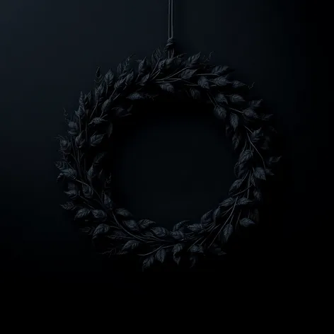 black wreath decor