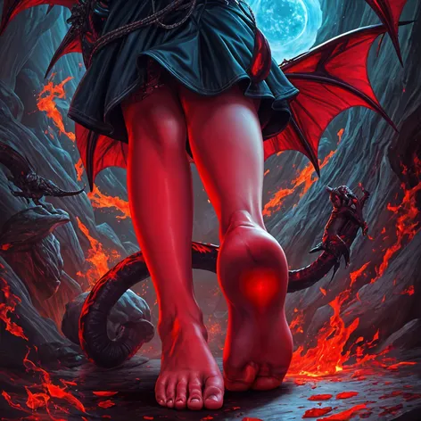 Sexy demon girl feet