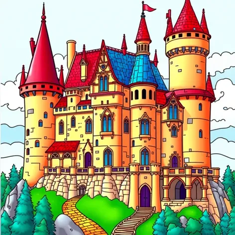 castle coloring page