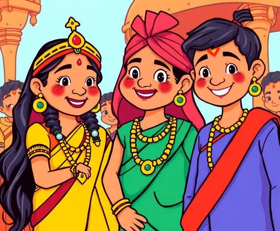 cartoon images of indians