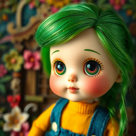 doll with green hair