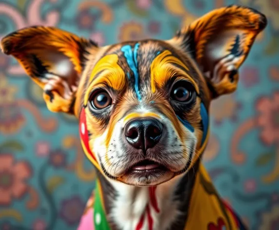 dog paint face