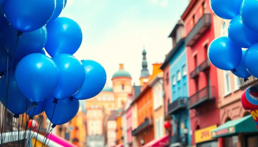 blue balloons