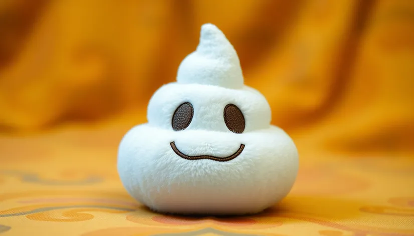 white poop emoji plush