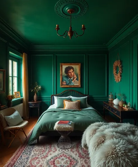 green bedroom