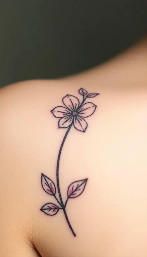 hawthorn flower tattoo