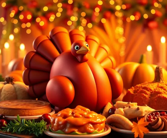 animated thanksgiving food