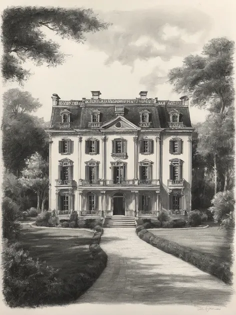 mansion drawing