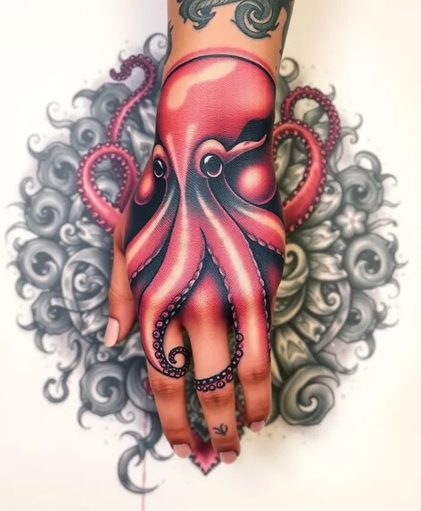 octopus tattoo hand