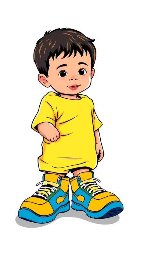 kid wearing shoes clip