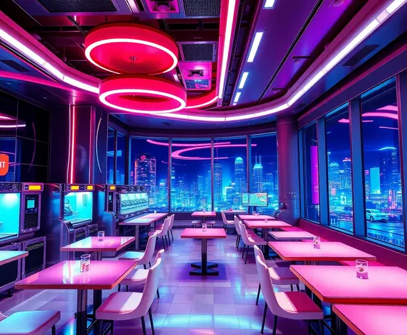 futuristic cafeteria