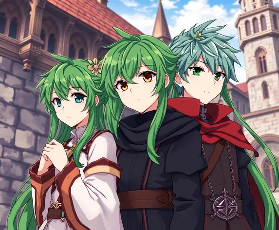 green haired anime characters