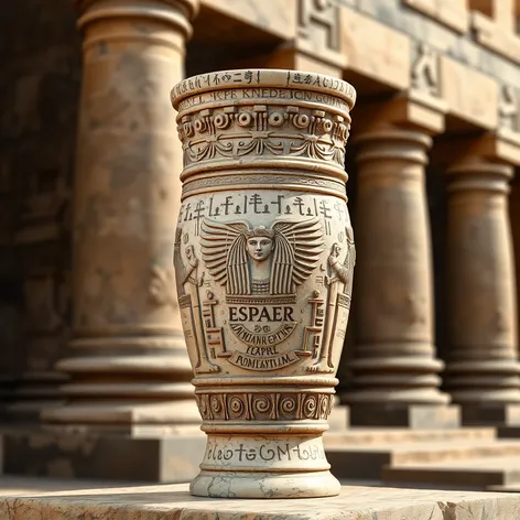 egypt granite vase