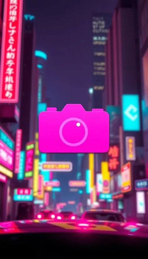 pink camera screen icon