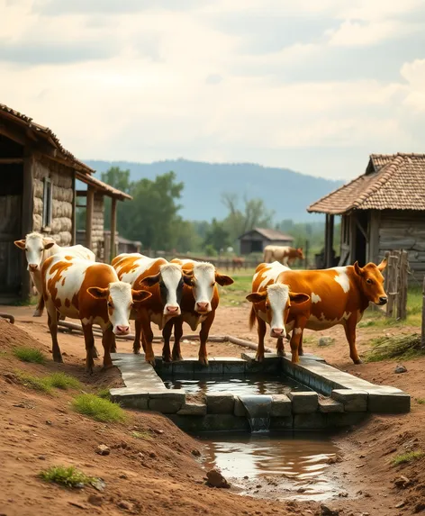 water trough cows