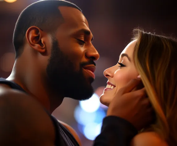 lebron kissing