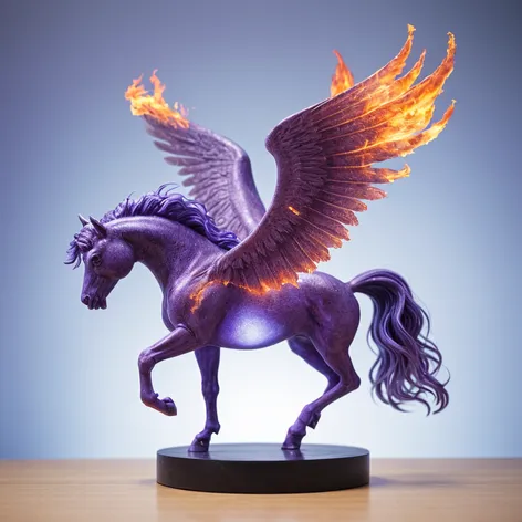 realistic violet pegasus with