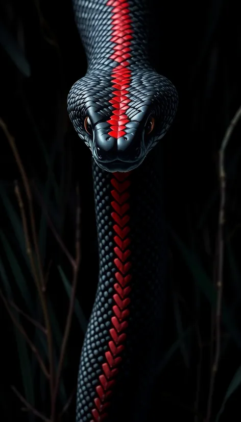 black snake red stripe